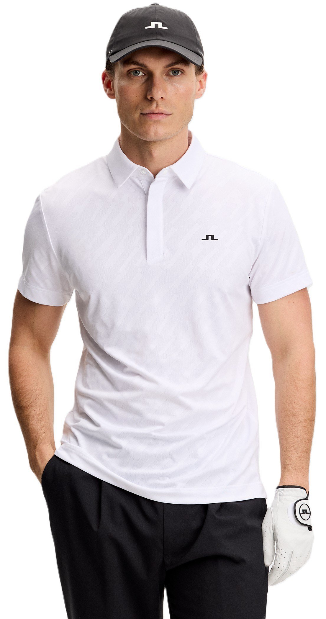 J.Lindeberg Wilhelm Herren Poloshirt, weiss