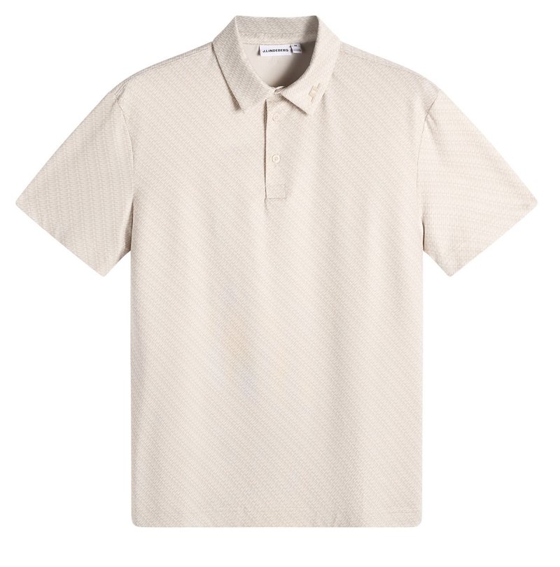J.Lindeberg Tod PrintHerren Poloshirt, flight bridge moonbeam
