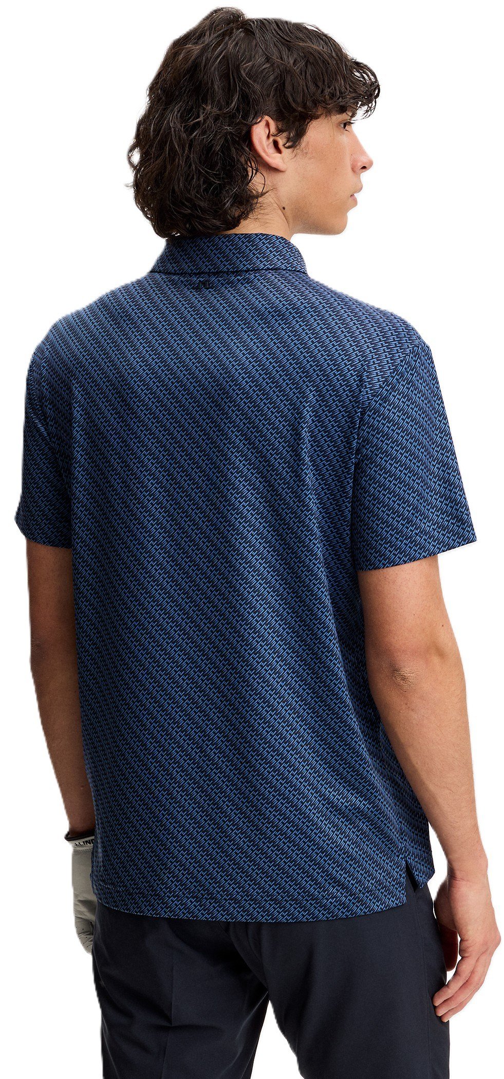 J.Lindeberg Tod Print męskie polo, flight bridge navy fed