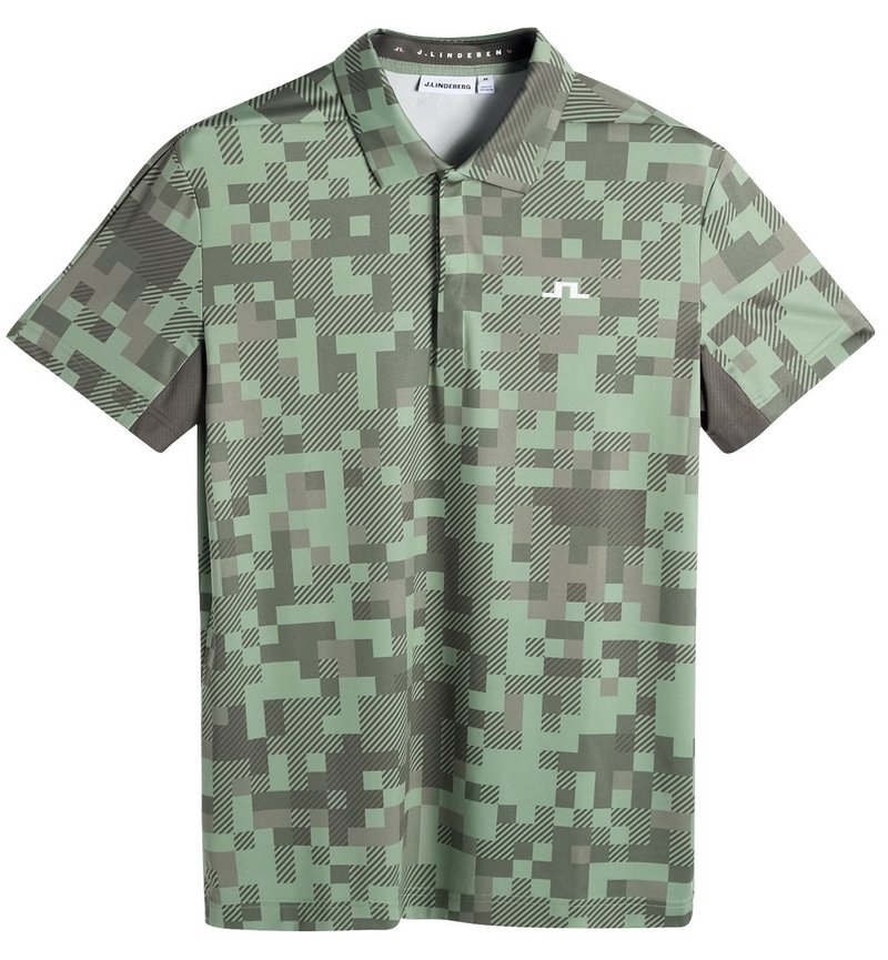 J.Lindeberg Dario Tour Print Herren Poloshirt, tour 26 tonal green