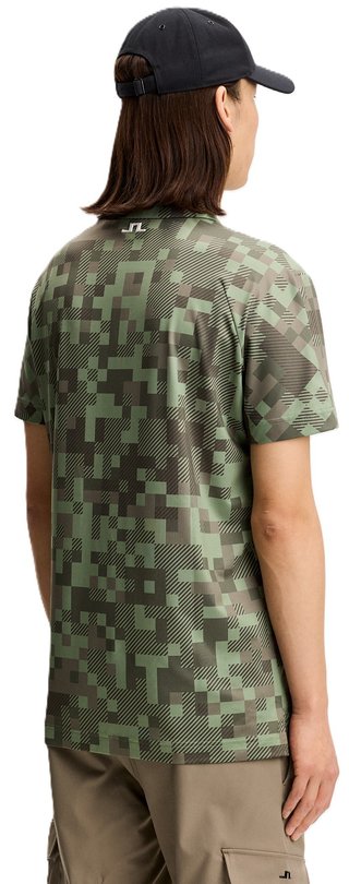 J.Lindeberg Dario Tour Print Herren Poloshirt, tour 26 tonal green