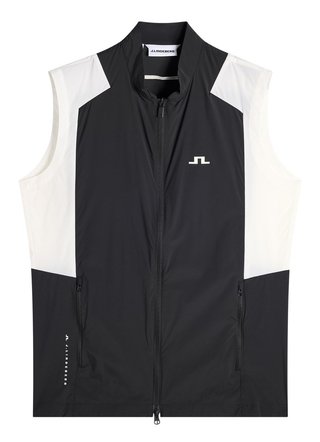 J.Lindeberg Jacs Zip Herren Weste, schwarz