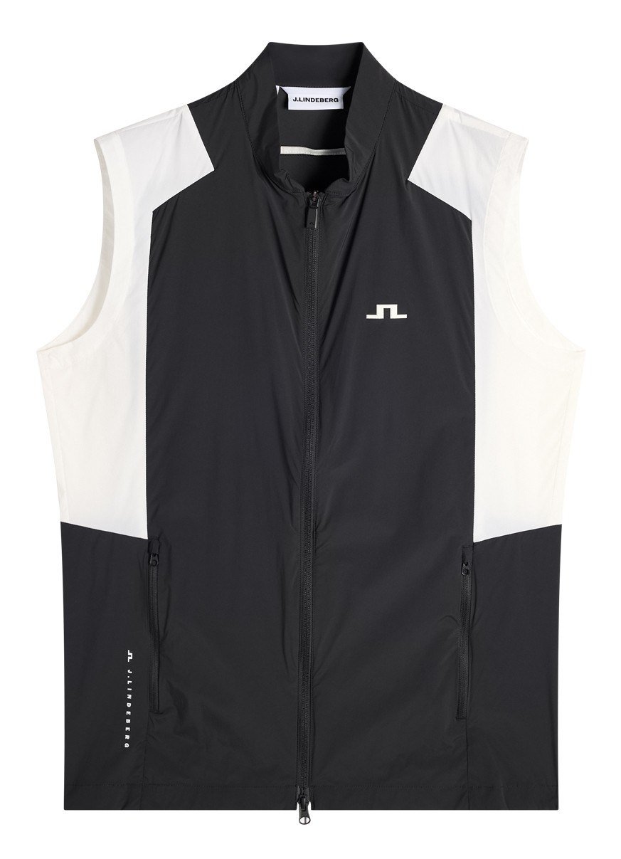 J.Lindeberg Jacs Zip Herren Weste, schwarz