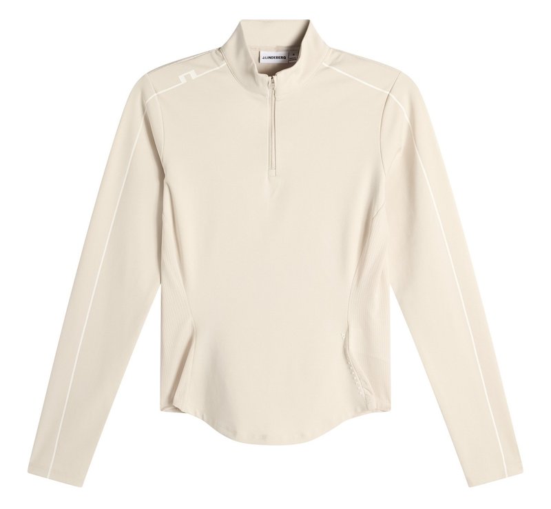 J.Lindeberg Adiola Quarter Zip Mid Layer Damen Sweatshirt, moonbeam