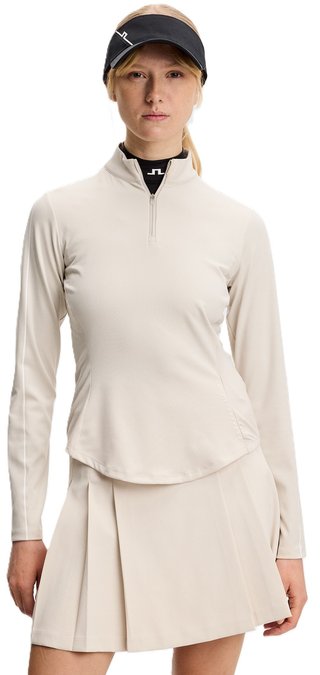 J.Lindeberg Adiola Quarter Zip Mid Layer Damen Sweatshirt, moonbeam