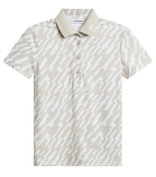J.Lindeberg Tour Tech Print Damen Poloshirt, oak island fossil