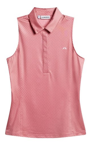 J.Lindeberg Dena Print Damen Poloshirt, bridge stack rose