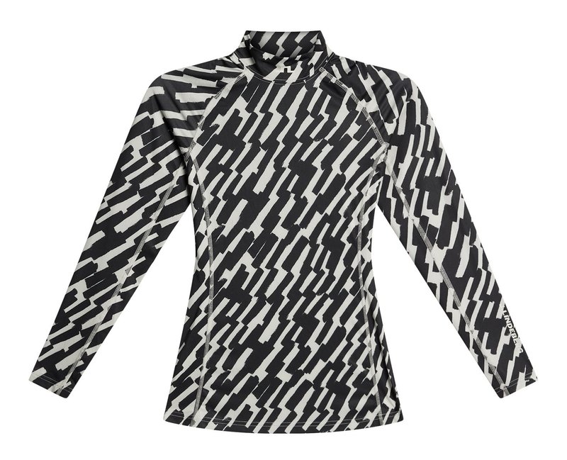 J.Lindeberg Ella Print Soft Compression Damen Top, oak moonbeam