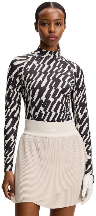 J.Lindeberg Ella Print Soft Compression Damen Top, oak moonbeam