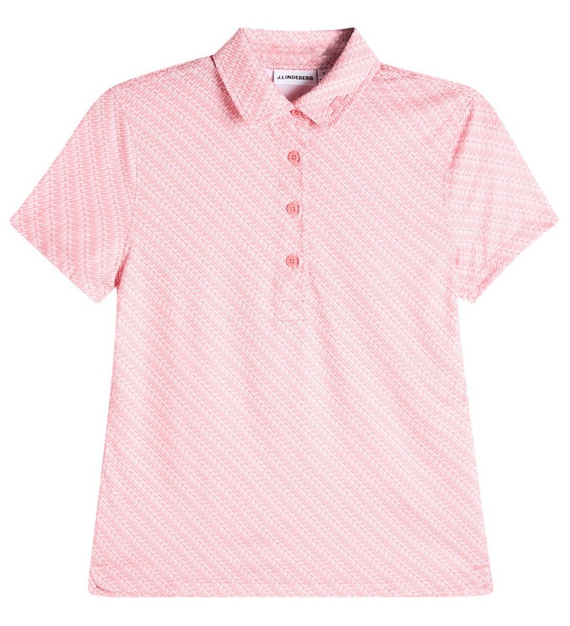 J.Lindeberg Caitlyn Damen Polo, flight bridge flamingo