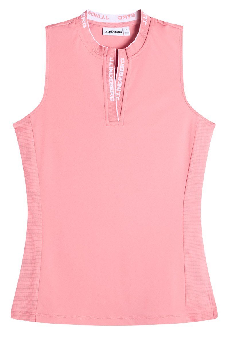 J.Lindeberg Leya Sleeveless Damen Poloshirt, flamingo plume