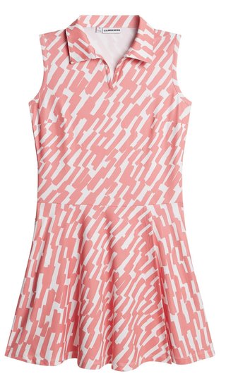J.Lindeberg Dana Printed Damen Golfkleid, oak flamingo