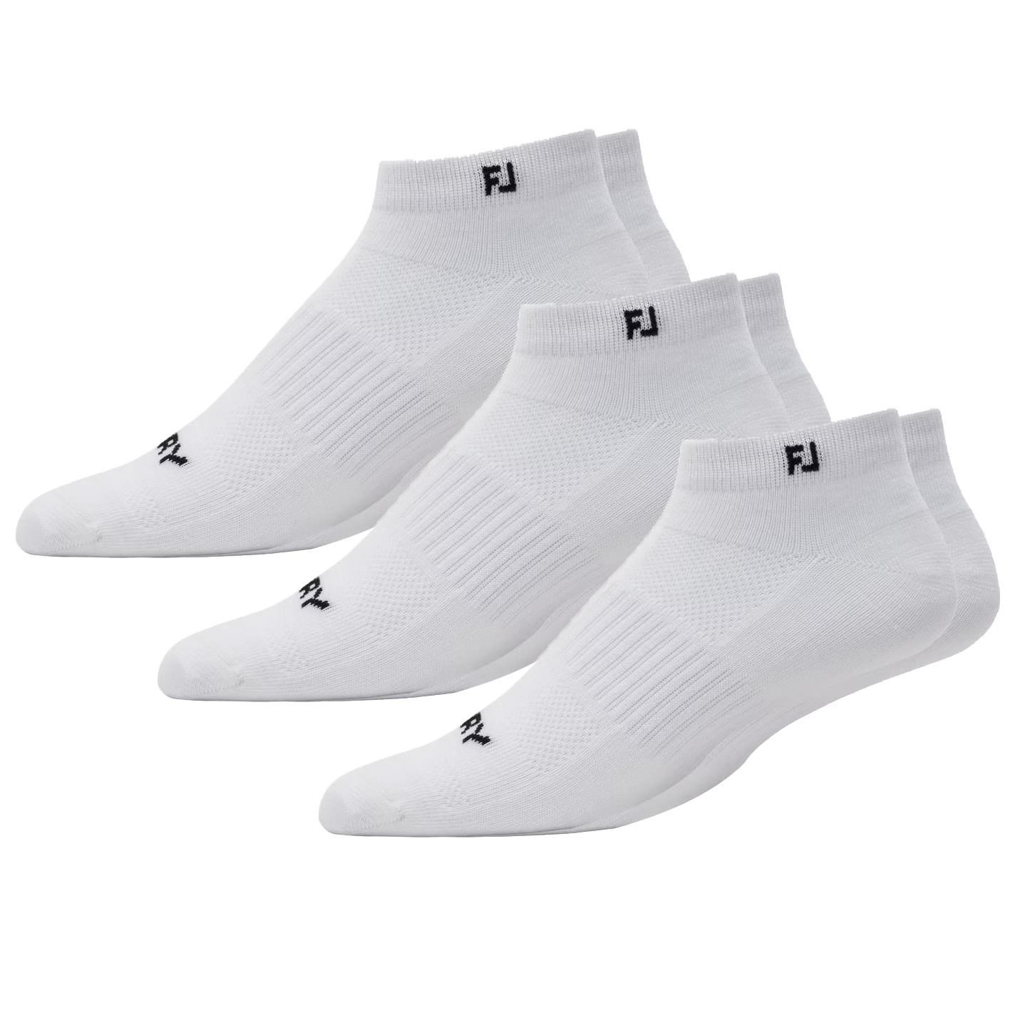 FootJoy ProDry Lightweight Sport Herren Socken, weiß, EU 39-46 (3 Paar)