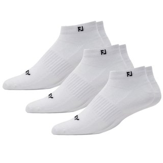 FootJoy ProDry Lightweight Sport Herren Socken, weiß, EU 39-46 (3 Paar)