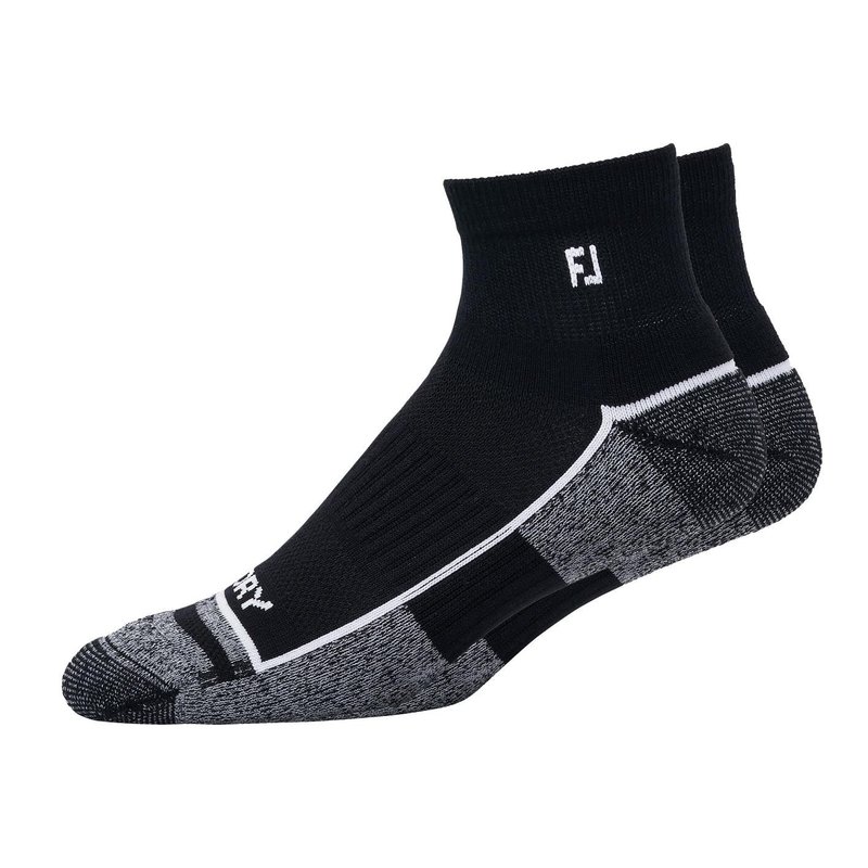FootJoy ProDry Quarter Herren Socken, 1Paar, schwarz