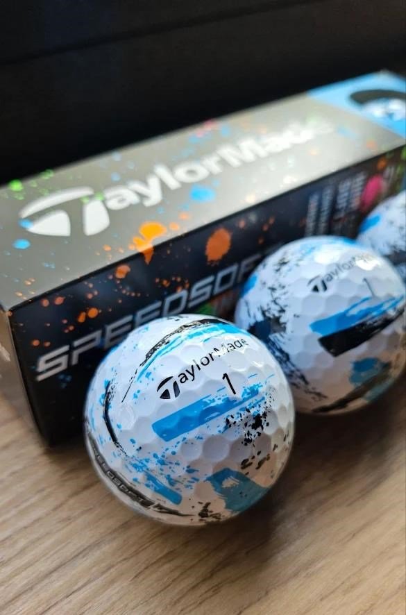 TaylorMade SpeedSoft Ink Golfbälle, mix colors (blau, grün, orange, pink)