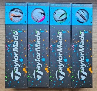 TaylorMade SpeedSoft Ink Golfbälle, mix colors (blau, grün, orange, pink)