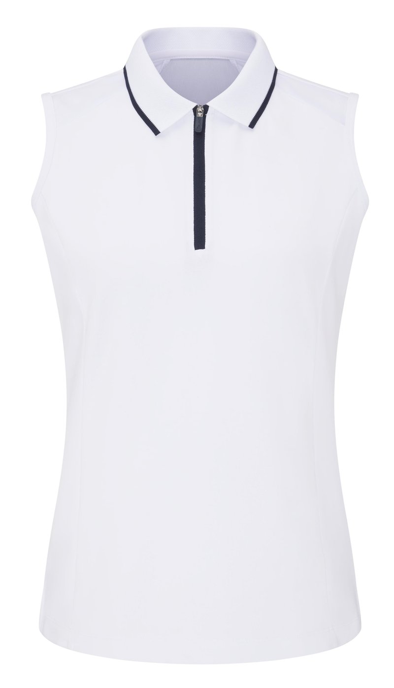 Ping Eben Sleeveless Damen Poloshirt, weiss
