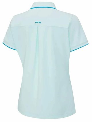 Ping Viviana Tipped Dammen Poloshirt, seaspray