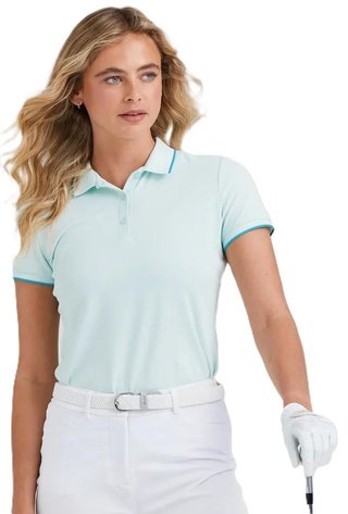 Ping Viviana Tipped Dammen Poloshirt, seaspray