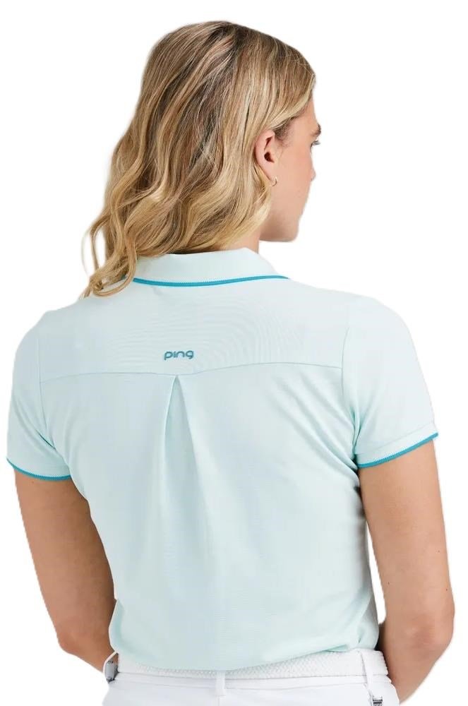 Ping Viviana Tipped Dammen Poloshirt, seaspray
