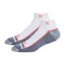 FootJoy ProDry Sport Herren Socken, 1Paar, weiss/rot