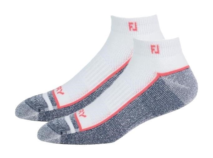 FootJoy ProDry Sport Herren Socken, 1Paar, weiss/rot