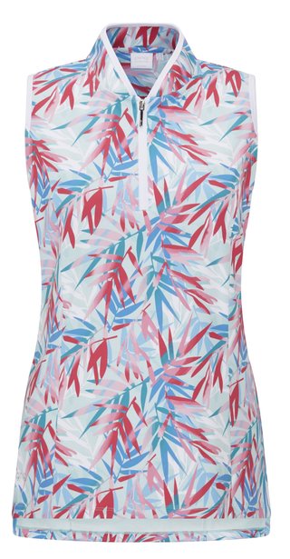 Ping Penola Printed Sleeveless Damen Poloshirt, tropic retreat