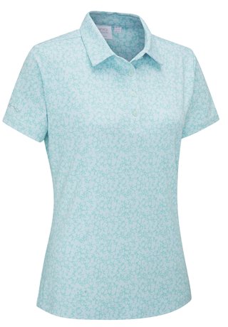 Ping  Aeria Printed Damen Poloshirt, splash