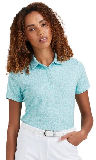 Ping  Aeria Printed Damen Poloshirt, splash