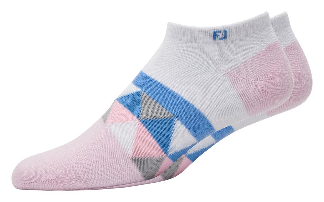 FootJoy ProDry Lightweight Low-Cut Fashion Damen Socken, weiß/hellrosa/blau