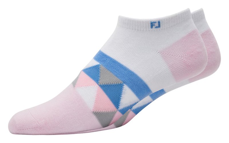 FootJoy ProDry Lightweight Low-Cut Fashion Damen Socken, weiß/hellrosa/blau