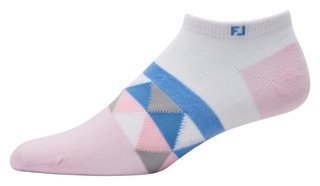 FootJoy ProDry Lightweight Low-Cut Fashion Damen Socken, weiß/hellrosa/blau
