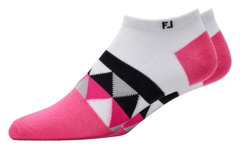 FootJoy ProDry Lightweight Low-Cut Fashion Damen Socken, weiß/pink/schwarz
