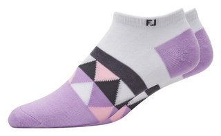FootJoy ProDry Lightweight Low-Cut Fashion Damen Socken, weiß/lila/grau
