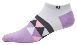 FootJoy ProDry Lightweight Low-Cut Fashion Damen Socken, weiß/lila/grau
