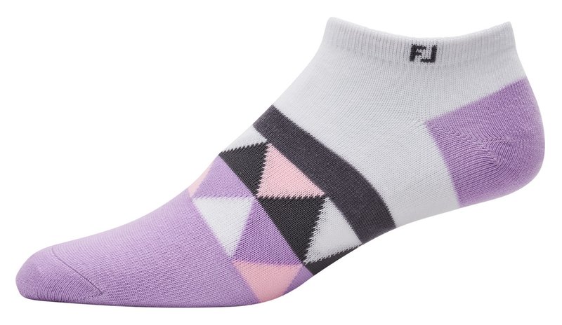 FootJoy ProDry Lightweight Low-Cut Fashion Damen Socken, weiß/lila/grau