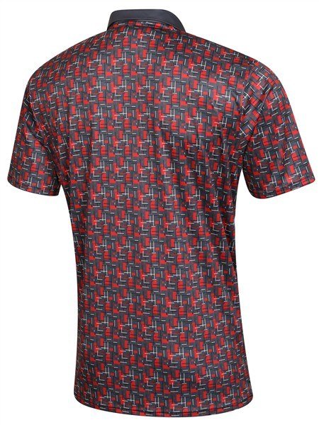 Fashion Sports Wear Lisabon Herren Poloshirt, schwarz/rot