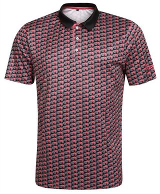 Fashion Sports Wear Nairobi Herren Poloshirt, schwarz/rosa