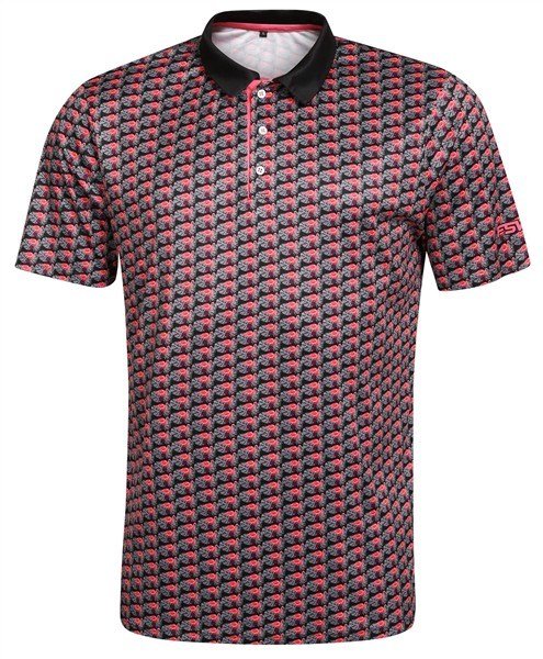 Fashion Sports Wear Nairobi Herren Poloshirt, schwarz/rosa
