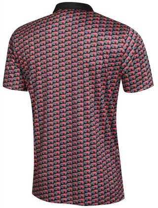 Fashion Sports Wear Nairobi Herren Poloshirt, schwarz/rosa