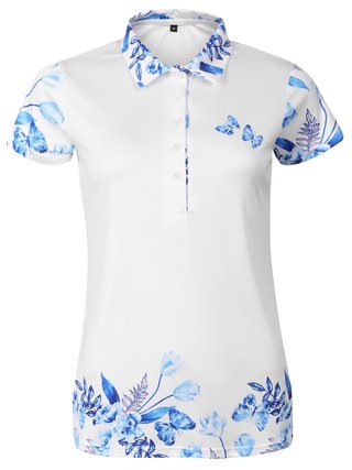 Fashion Sports Wear Tirana Pink Damen Poloshirt - weiss/blau
