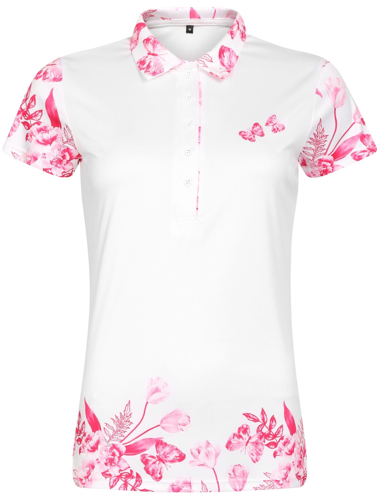 Fashion Sports Wear Tirana Pink Damen Poloshirt, weiss/rosa