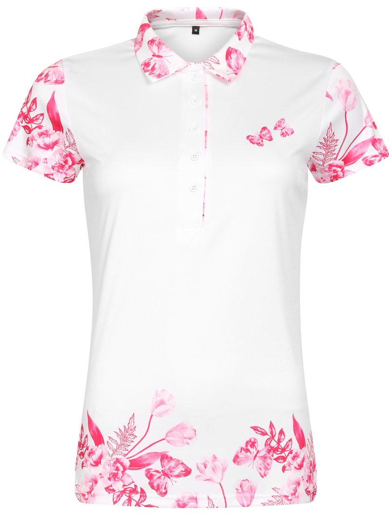 Fashion Sports Wear Tirana Pink Damen Poloshirt, weiss/rosa