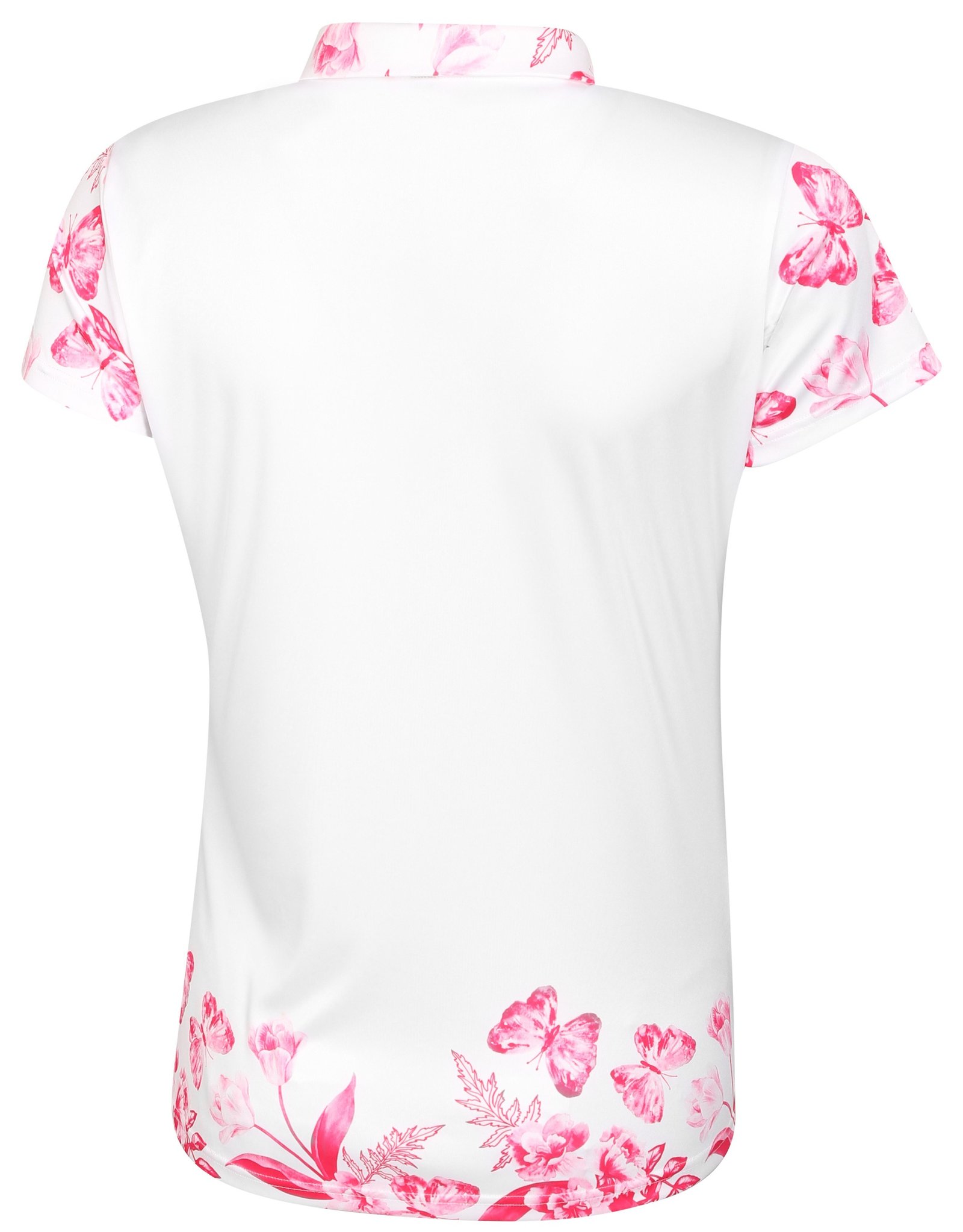 Fashion Sports Wear Tirana Pink Damen Poloshirt, weiss/rosa