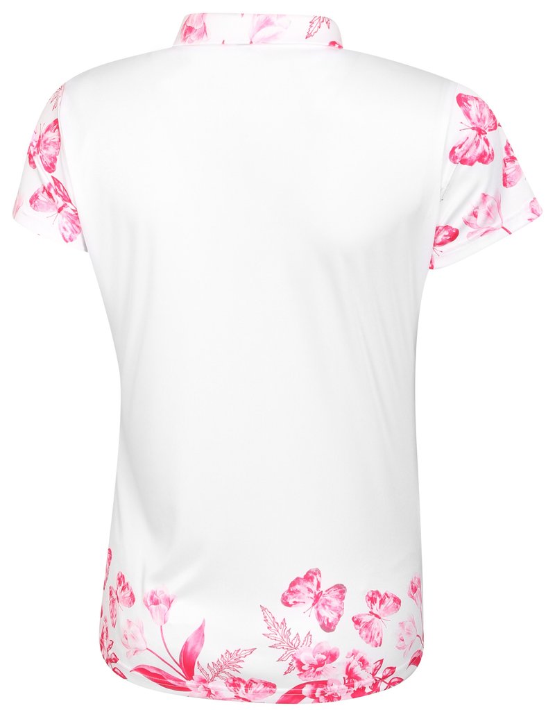 Fashion Sports Wear Tirana Pink Damen Poloshirt, weiss/rosa