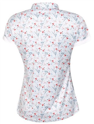 Fashion Sports Wear Malaga Damen Poloshirt, grau/rot