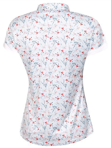 Fashion Sports Wear Malaga Damen Poloshirt, grau/rot