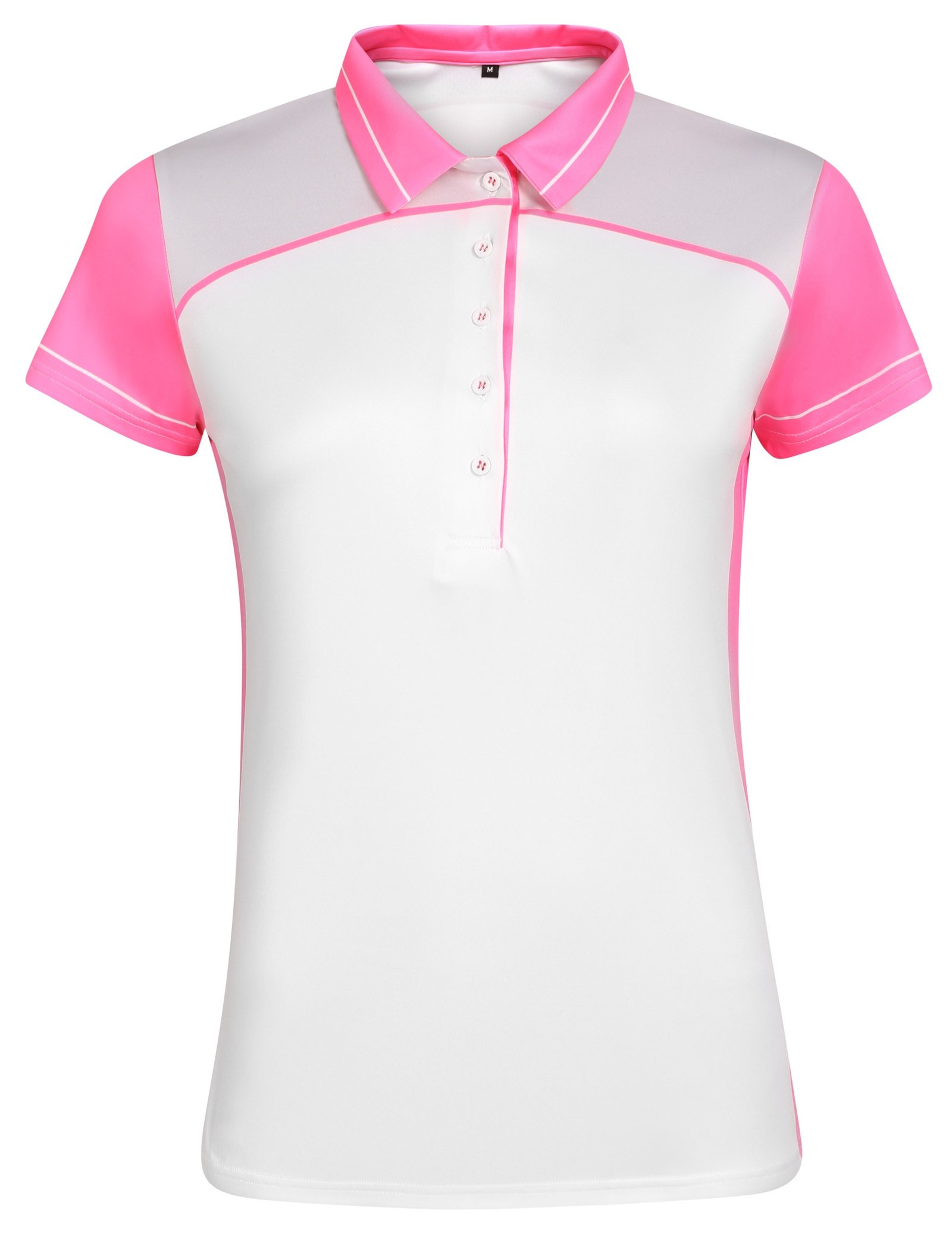 Fashion Sports Wear Accra Pink Damen Poloshirt, weiss/rosa
