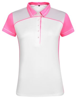 Fashion Sports Wear Accra Pink Damen Poloshirt, weiss/rosa